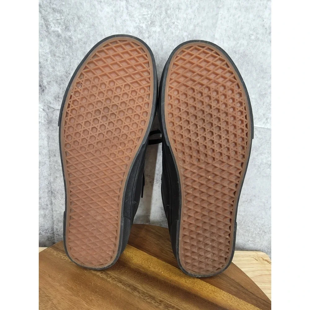 Vans Sneakers Men 13 Seldan Black Leather Low Top Casual SK8 Skater Shoes 500714